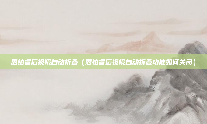 思铂睿后视镜自动折叠（思铂睿后视镜自动折叠功能如何关闭）