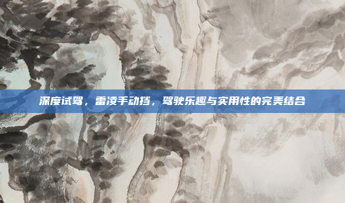 深度试驾,雷凌手动挡,驾驶乐趣与实用性的完美结合