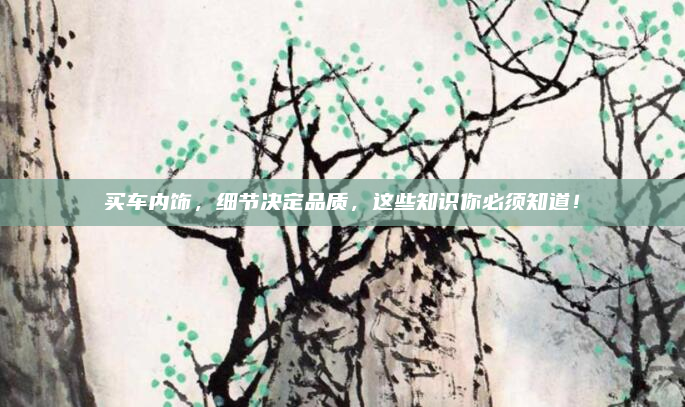 买车内饰,细节决定品质,这些知识你必须知道!
