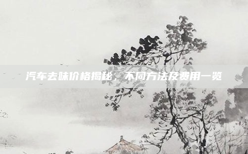 汽车去味价格揭秘,不同方法及费用一览