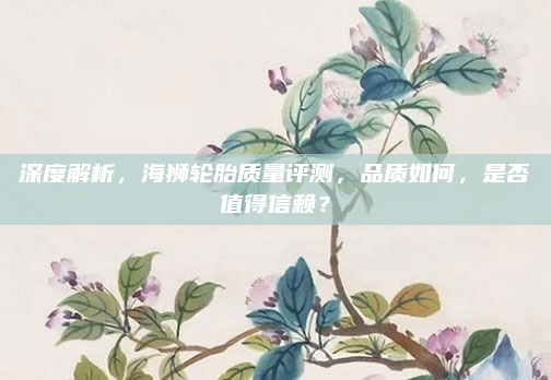 深度解析,海狮轮胎质量评测,品质如何,是否值得信赖?