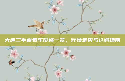 大连二手面包车价格一览，行情走势与选购指南