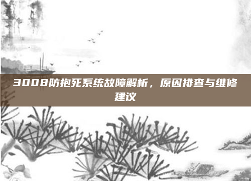 3008防抱死系统故障解析,原因排查与维修建议