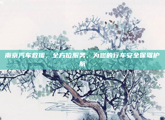 南京汽车救援,全方位服务,为您的行车安全保驾护航