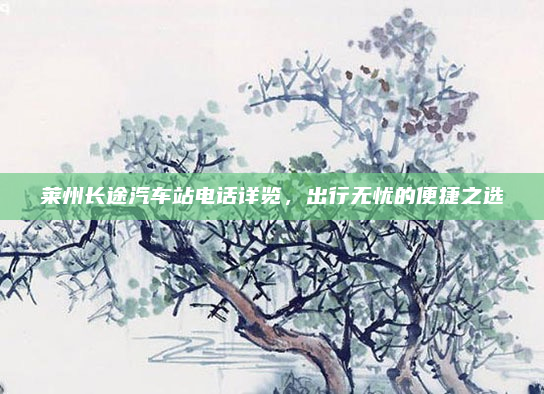 莱州长途汽车站电话详览，出行无忧的便捷之选