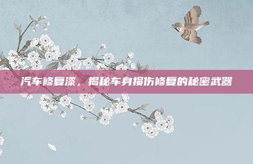 汽车修复漆，揭秘车身损伤修复的秘密武器