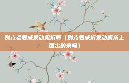 别克老君威发动机拆解（别克君威拆发动机从上面出的来吗）