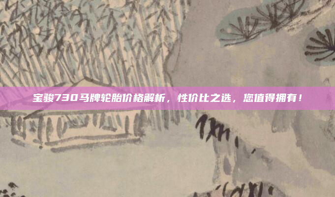 宝骏730马牌轮胎价格解析，性价比之选，您值得拥有！