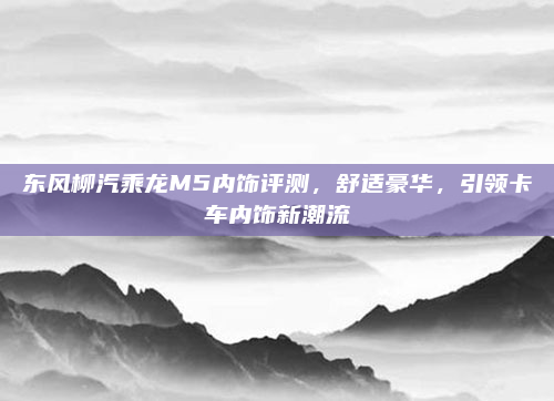东风柳汽乘龙M5内饰评测，舒适豪华，引领卡车内饰新潮流
