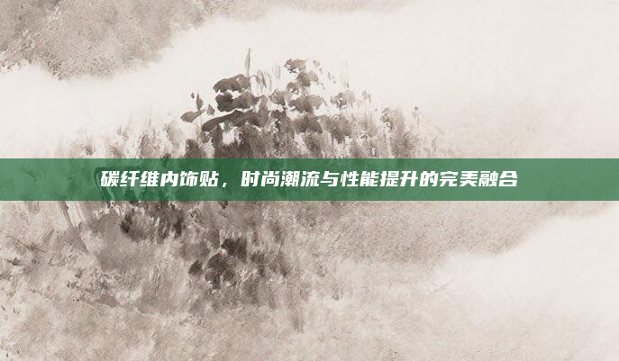 碳纤维内饰贴，时尚潮流与性能提升的完美融合