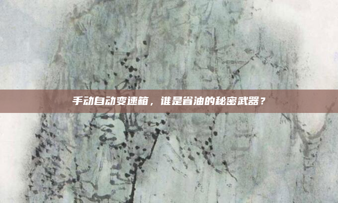 手动自动变速箱，谁是省油的秘密武器？