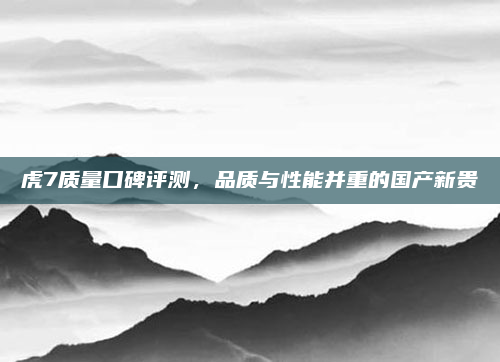 虎7质量口碑评测，品质与性能并重的国产新贵