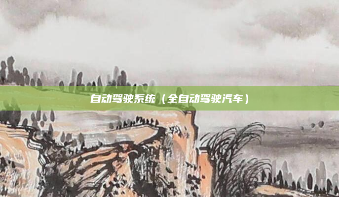 自动驾驶系统（全自动驾驶汽车）
