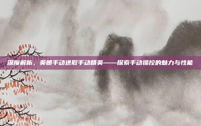 深度解析，英朗手动进取手动精英——探索手动操控的魅力与性能