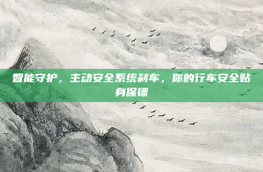 智能守护，主动安全系统刹车，你的行车安全贴身保镖