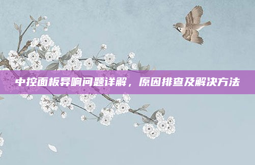 中控面板异响问题详解，原因排查及解决方法
