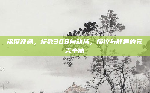 深度评测，标致308自动挡，操控与舒适的完美平衡