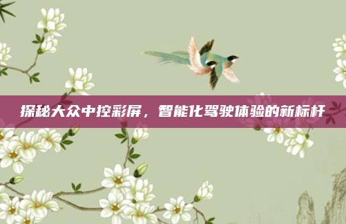 探秘大众中控彩屏，智能化驾驶体验的新标杆