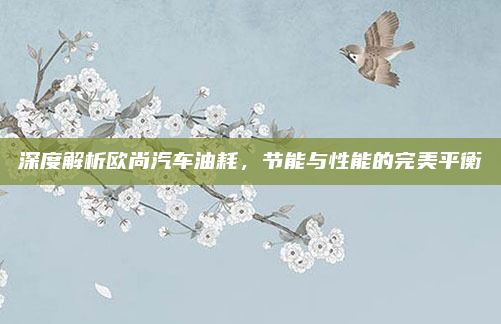 深度解析欧尚汽车油耗，节能与性能的完美平衡