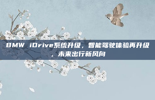 BMW iDrive系统升级，智能驾驶体验再升级，未来出行新风向