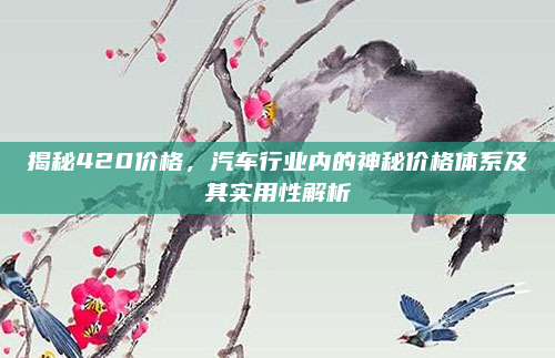 揭秘420价格，汽车行业内的神秘价格体系及其实用性解析
