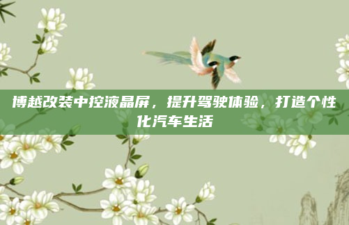 博越改装中控液晶屏,提升驾驶体验,打造个性化汽车生活