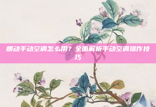 朗动手动空调怎么用?全面解析手动空调操作技巧