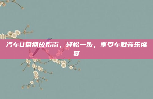 汽车U盘播放指南,轻松一步,享受车载音乐盛宴
