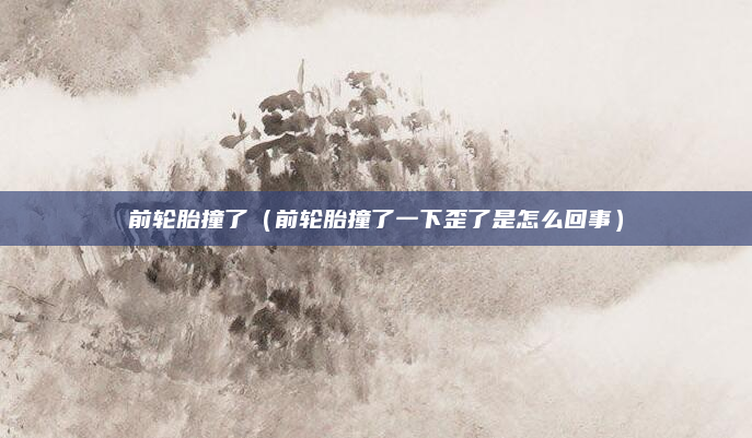 前轮胎撞了（前轮胎撞了一下歪了是怎么回事）