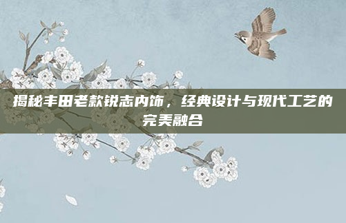 揭秘丰田老款锐志内饰，经典设计与现代工艺的完美融合
