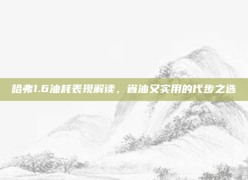 哈弗1.6油耗表现解读，省油又实用的代步之选