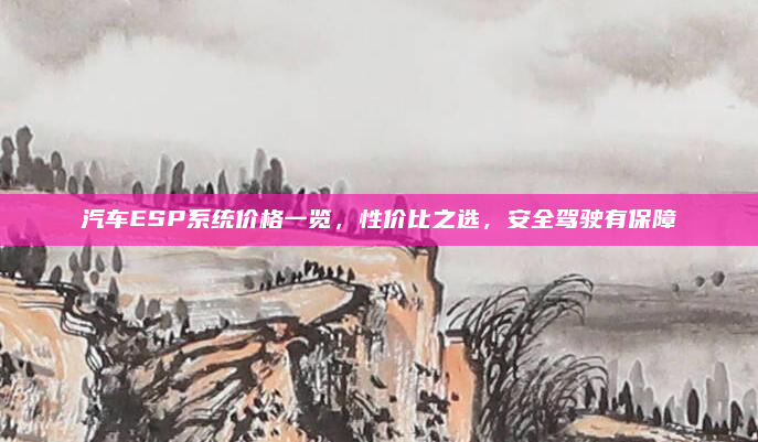 汽车ESP系统价格一览，性价比之选，安全驾驶有保障
