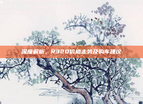 深度解析，R320价格走势及购车建议