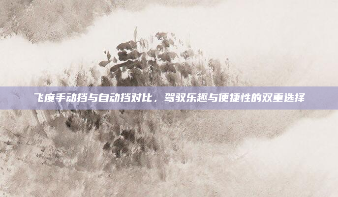 飞度手动挡与自动挡对比,驾驭乐趣与便捷性的双重选择