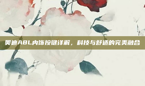 奥迪A8L内饰按键详解，科技与舒适的完美融合
