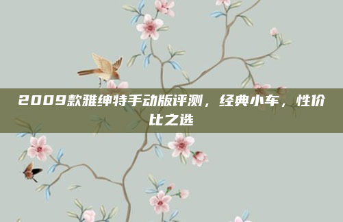 2009款雅绅特手动版评测,经典小车,性价比之选
