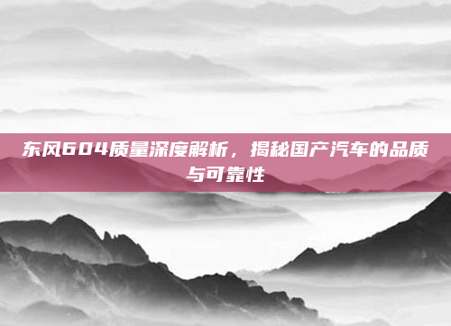 东风604质量深度解析，揭秘国产汽车的品质与可靠性