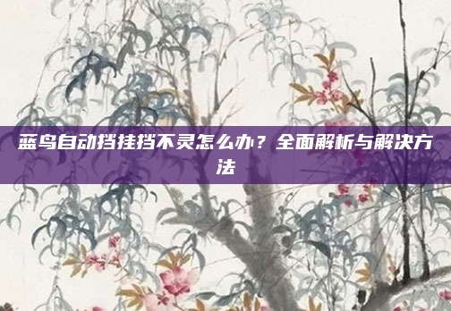 蓝鸟自动挡挂挡不灵怎么办？全面解析与解决方法