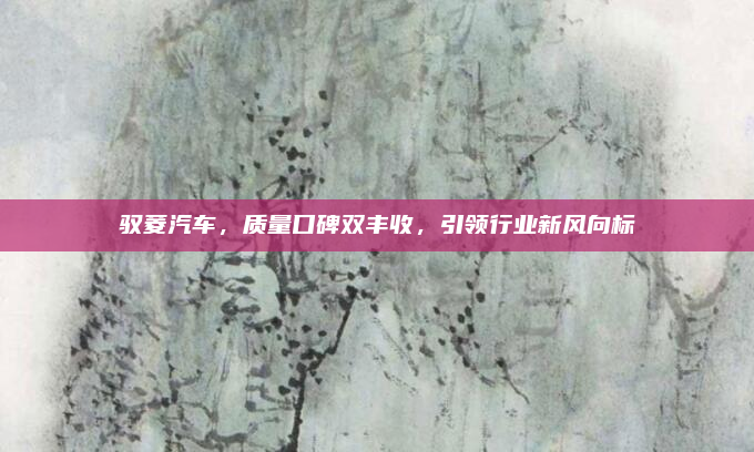 驭菱汽车，质量口碑双丰收，引领行业新风向标