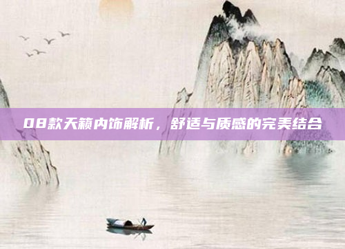 08款天籁内饰解析，舒适与质感的完美结合
