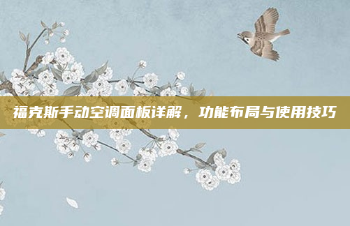 福克斯手动空调面板详解,功能布局与使用技巧