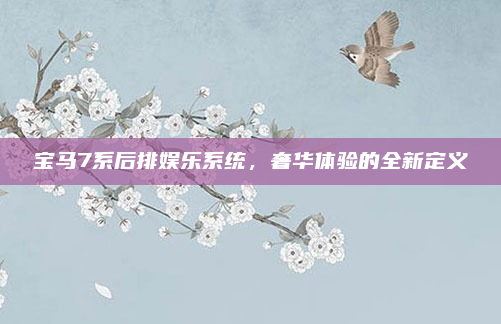 宝马7系后排娱乐系统，奢华体验的全新定义
