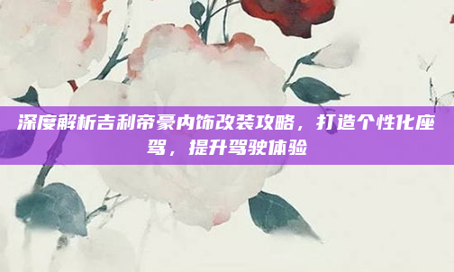 深度解析吉利帝豪内饰改装攻略,打造个性化座驾,提升驾驶体验
