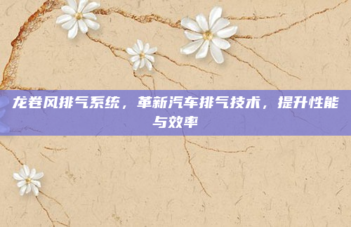 龙卷风排气系统，革新汽车排气技术，提升性能与效率