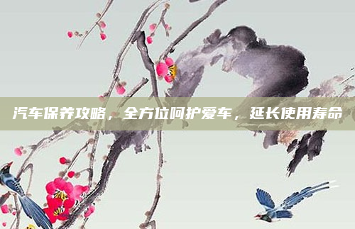 汽车保养攻略，全方位呵护爱车，延长使用寿命