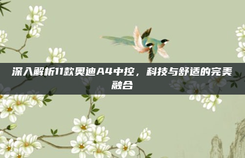 深入解析11款奥迪A4中控，科技与舒适的完美融合