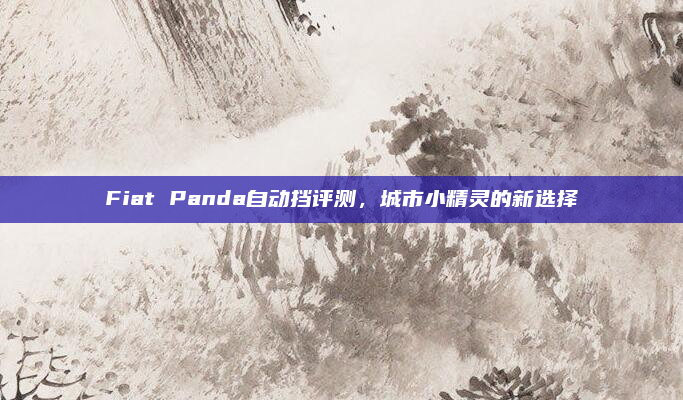 Fiat Panda自动挡评测，城市小精灵的新选择