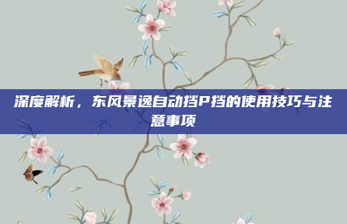 深度解析，东风景逸自动挡P挡的使用技巧与注意事项