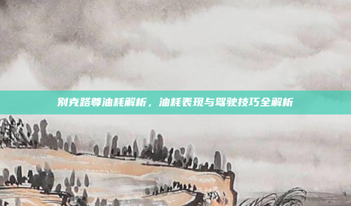 别克路尊油耗解析，油耗表现与驾驶技巧全解析