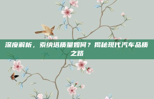 深度解析，索纳塔质量如何？揭秘现代汽车品质之路